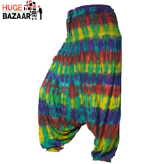 Green Stripe Tie Dye Yoga / Meditation Trouser for Women